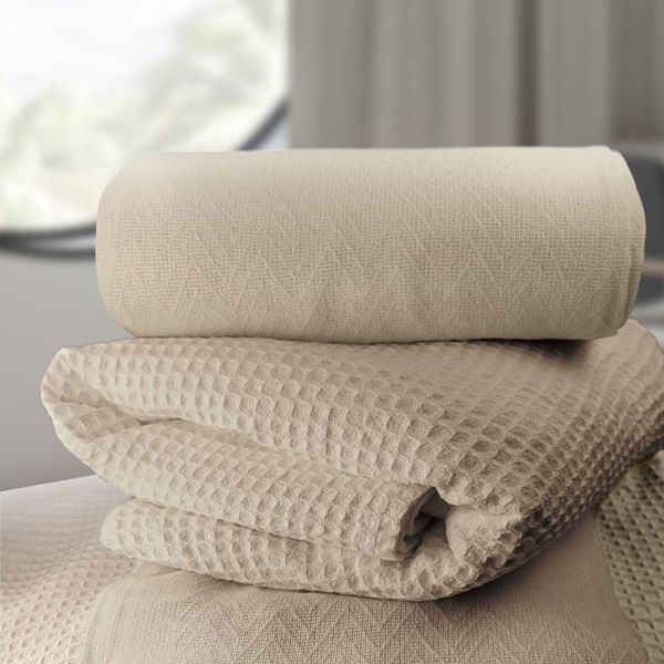 Picture for category Beige Thermal Jaipur Blanket