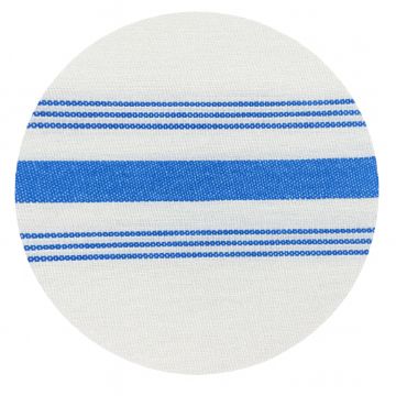 Picture of NAPKIN 18X22 WHITE W/ROYAL BLUE STRIPES BISTRO - 100% POLYESTER